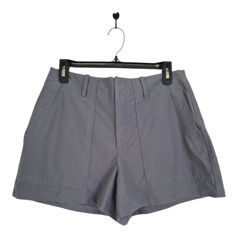 Athleta Skyline High Rise Shorts Women's 10 Gray Utility Stretch Hiking Casual